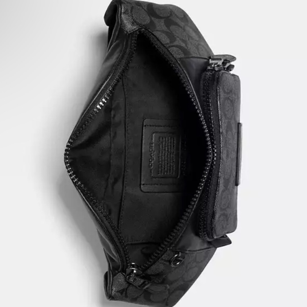 Coach Track Belt Bag In Signature Canvas - Picture 4 of 11